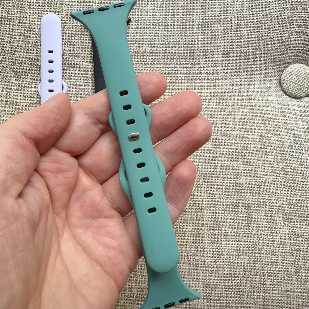 Apple Watch Band Set - Black, Lilac, and Green